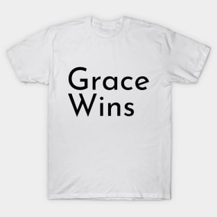 Grace Wins | Christian Design |Typography T-Shirt